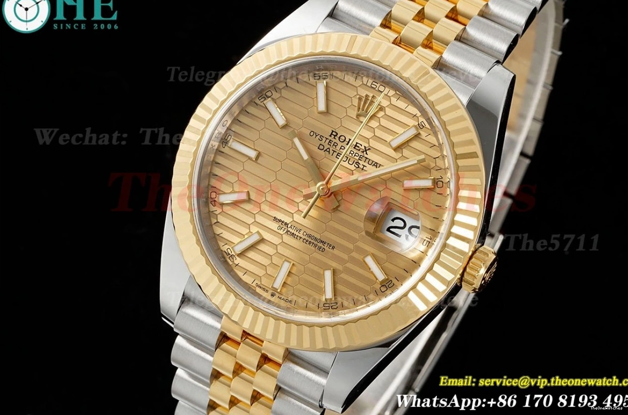 Datejust Jub 126333 YG Textured SH3235 Gold SS 41mm Dial Clean 0208